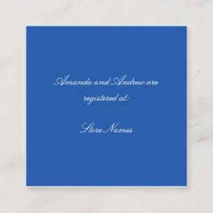 Blaue und weiße Chinoiserie-Einlage für die Brautp Begleitkarte