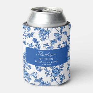 Blaue und weiße Chinoiserie-Rosen-Pfingstrose Dosenkühler