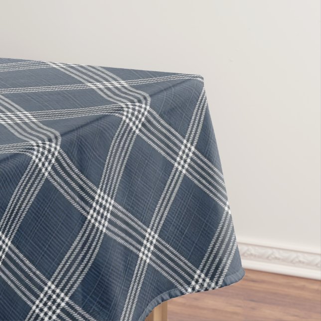 Blaue und weiße Denim-Optik Tischdecke (Beispiel)