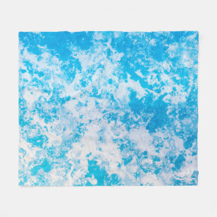Blaue und weiße Eisoberfläche Fleecedecke