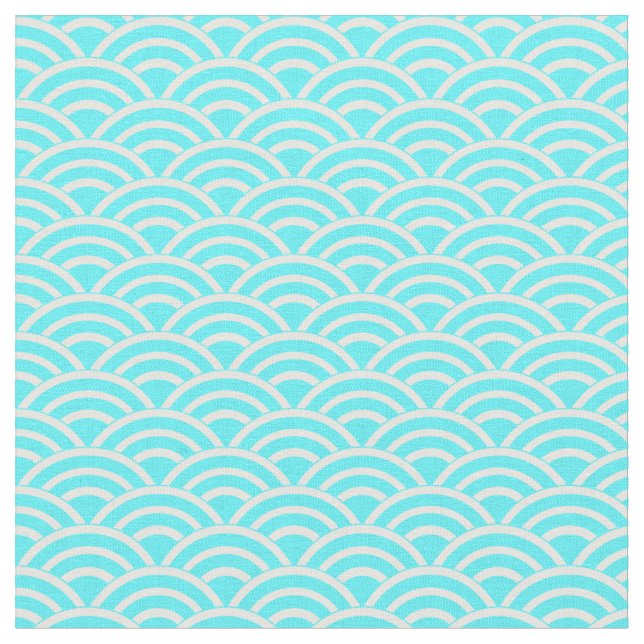 Blaue und weiße Fans Stoff (Nahaufnahme)