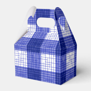 Blaue und weiße, fett karierte Karo-Design  Geschenkschachtel