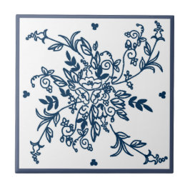 Blaue und weiße Fliese