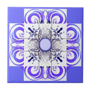 Blaue und weiße Fliesen