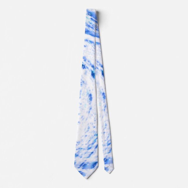 Blaue und weiße Gefärbte Krawatte (Vorderseite)
