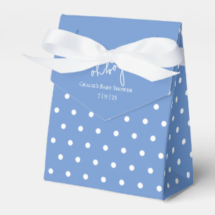 Blaue und weiße gepunktete Jungen-Baby-Party Geschenkschachtel