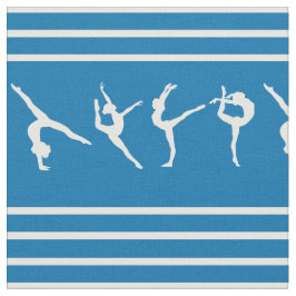 Blaue und weiße gestreifte Gymnastik Stoff