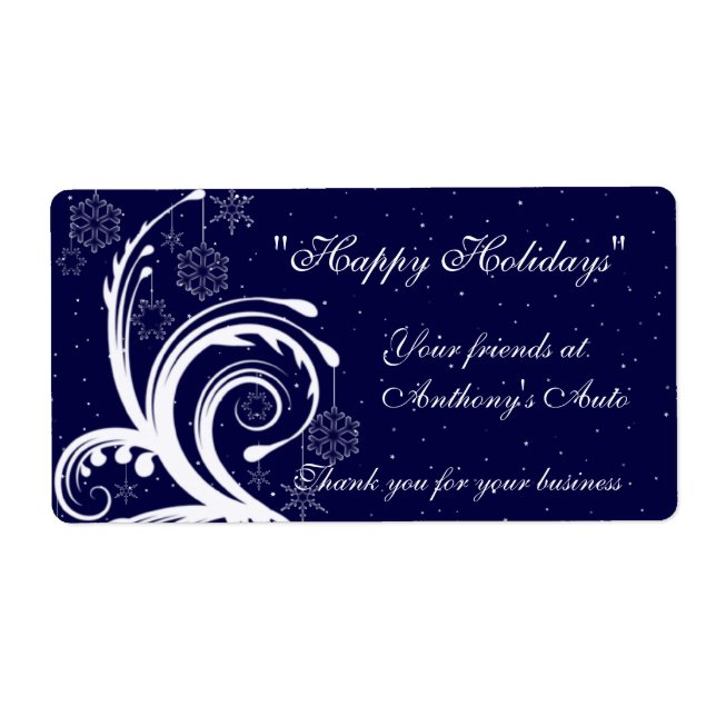 Blaue und weiße Hochzeit, gutes Weihnachtsweinlabe (Vorne)