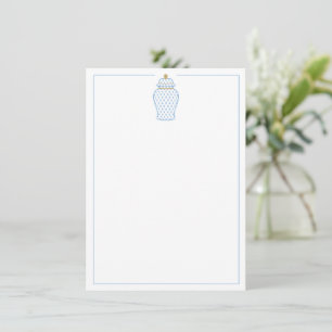 Blaue und weiße Ingwer-Vase Karte