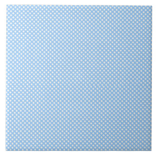 Blaue und weiße kleine Polka-Punkte Fliese