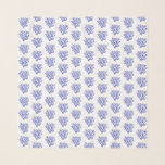 Blaue und weiße Korallen Schal<br><div class="desc">Dieser modische Druck zeichnet sich durch einen blau-weißen Korallenprint aus. Eine stilvolle Art, den Kleiderschrank aufzuziehen.</div>