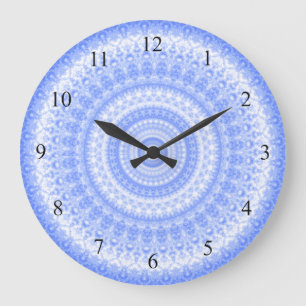 Blaue und weiße Küchenwanduhr Große Wanduhr