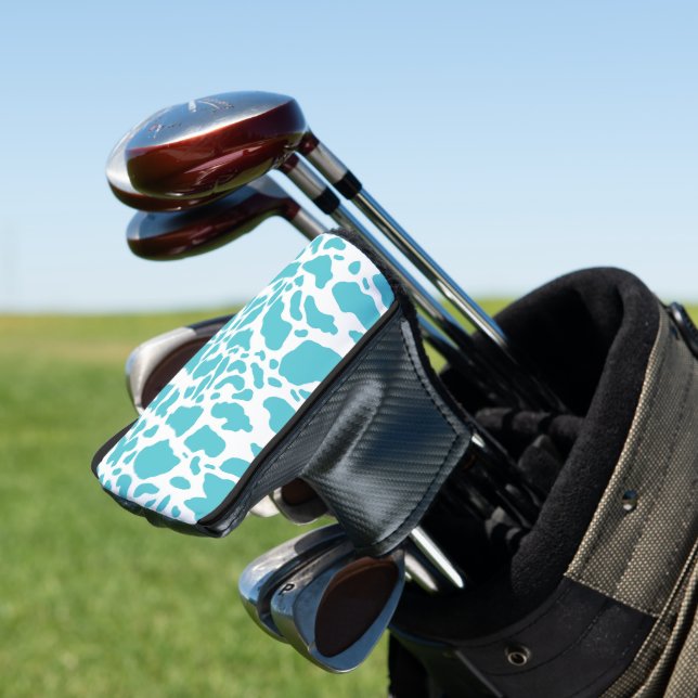 Blaue und weiße Kuhflecken - Muster für Tierdrucke Golf Headcover (In Situ)