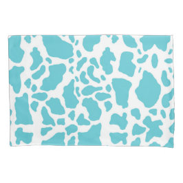 Blaue und weiße Kuhflecken - Muster für Tierdrucke Kissenbezug