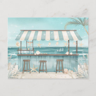 Blaue und weiße Küstenlandschaft Postkarte