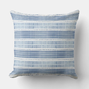 Blaue und weiße Küstenlinie Kissen