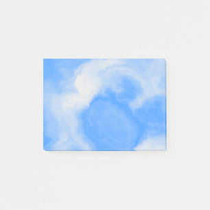 Blaue und weiße Marmor Post-it Klebezettel