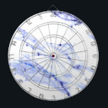 Blaue und weiße Marmorplatte Dartscheibe<br><div class="desc">Weiß und blau Marmor.</div>