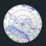 Blaue und weiße Marmorplatte Dartscheibe<br><div class="desc">Weiß und blau Marmor.</div>