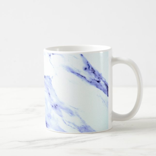 Blaue und weiße Marmorplatte Kaffeetasse (Rechts)