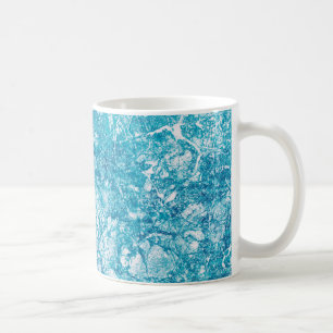 Blaue und weiße Marmorstruktur Kaffeetasse