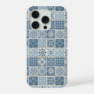 Blaue und weiße marokkanische Fliesen-Handyhülle – iPhone 15 Pro Hülle