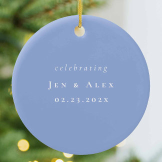 Blaue und weiße Minimale Weihnachtsschmuck