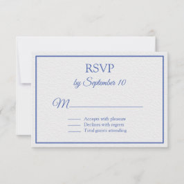 Blaue und weiße Nautische Hochzeit RSVP Karte