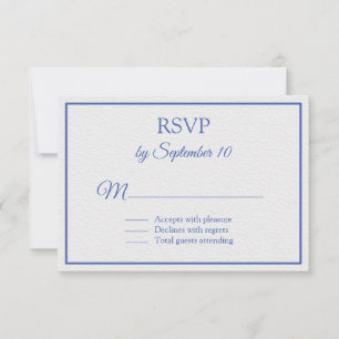 Blaue und weiße Nautische Hochzeit RSVP Karte
