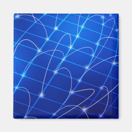 Blaue und weiße Netzwerkverbindungen Magnet