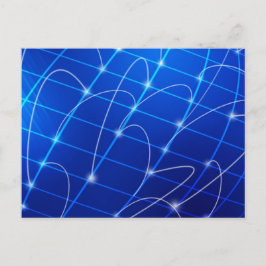 Blaue und weiße Netzwerkverbindungen Postkarte
