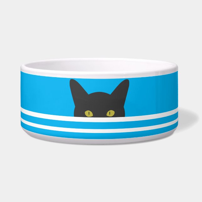 Blaue und weiße Peekkatze Napf (Vorderseite)