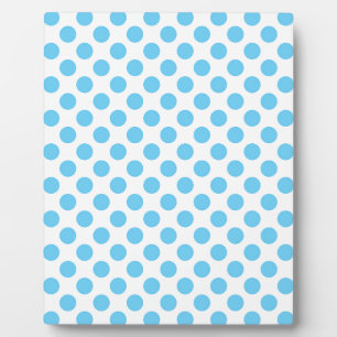 Blaue und weiße Polka-Punktmuster Fotoplatte