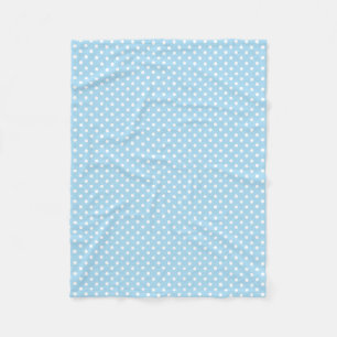 Blaue und weiße Polkapunktmuster-Fleecedecke Fleecedecke