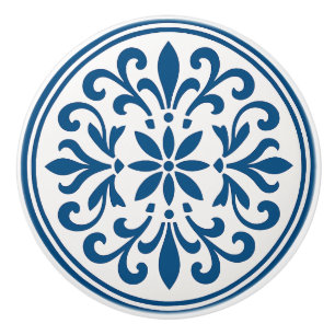 Blaue und weiße portugiesische Azulejo Style Keram Keramikknauf