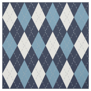 Blaue und weiße Raute Stoff