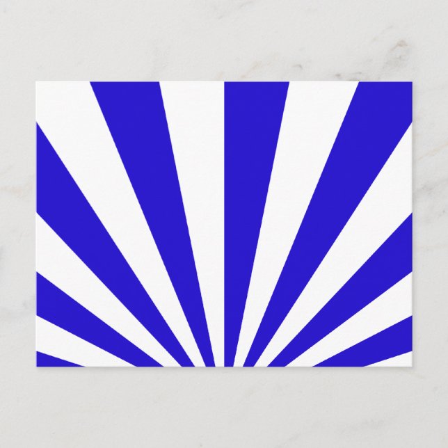 Blaue und weiße Rays Postkarte (Vorderseite)