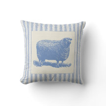 Blaue und weiße Schafe mit dem Ticken