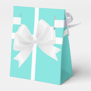 Blaue und weiße Schleife elegante Partygeschenkbox Geschenkschachtel