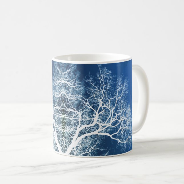 Blaue und weiße Silberhäuser Kaffeetasse (VorderseiteRechts)