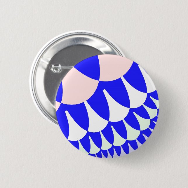 Blaue und weiße Skala Button (Vorne & Hinten)