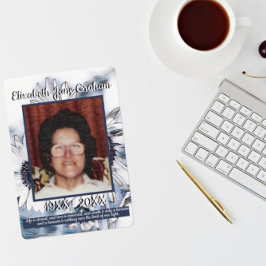 Blaue und weiße Sonnenblumen | FOTO | Beerdigung Programm