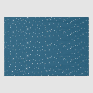 Blaue und weiße Sterne Seidenpapier