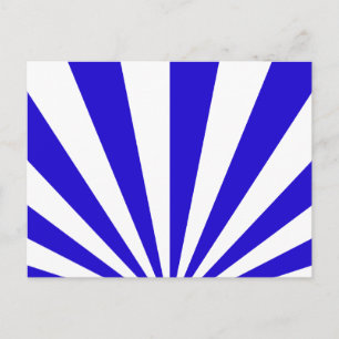 Blaue und weiße Strahlen Postkarte