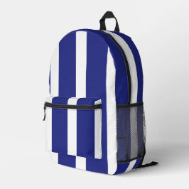Blaue und weiße Streifen Bedruckter Rucksack