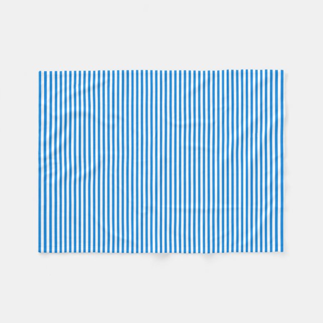 Blaue und weiße Streifen Fleecedecke (Vorderseite (Horizontal))