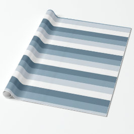 Blaue und weiße Streifen Geschenkpapier