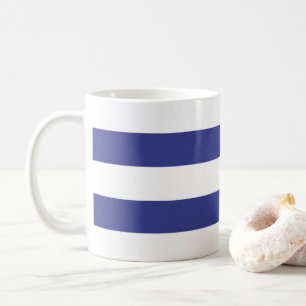 Blaue und weiße Streifen Kaffeetasse