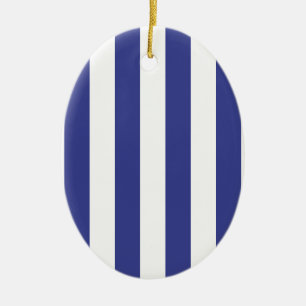 Blaue und weiße Streifen Keramikornament
