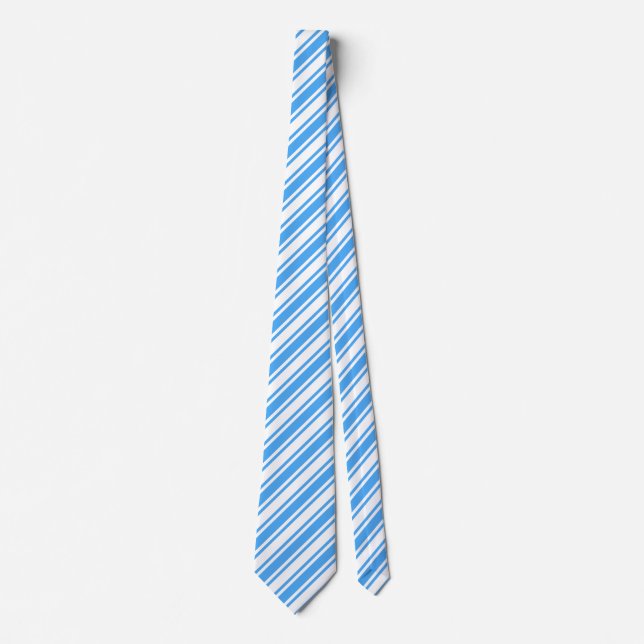 Blaue und weiße Streifen Krawatte (Vorderseite)